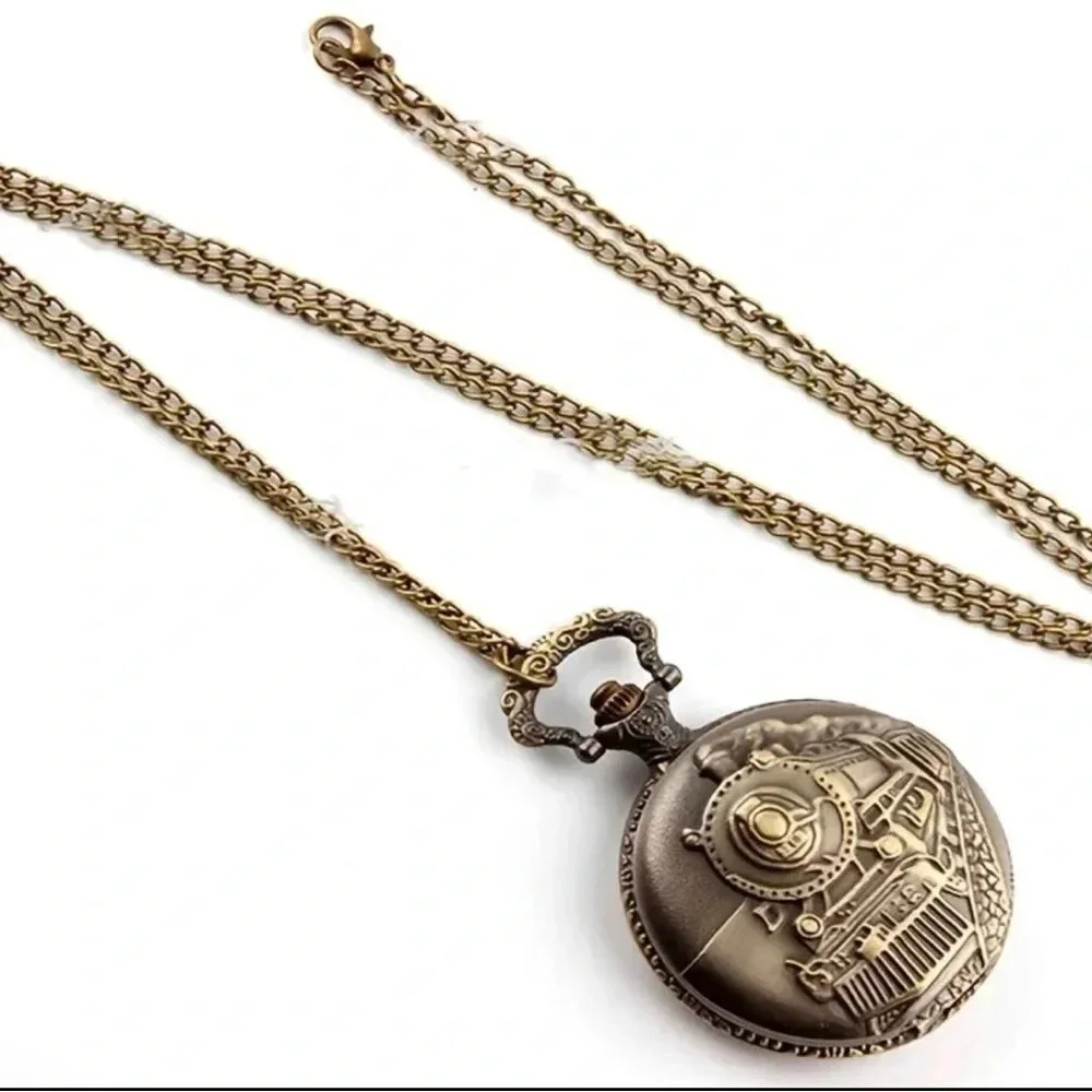 𝅺locomotive‎ Train Pocket Watch. New